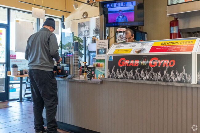 Grab A Gyro is a local hot spot for lunch in the Markham neighborhood.