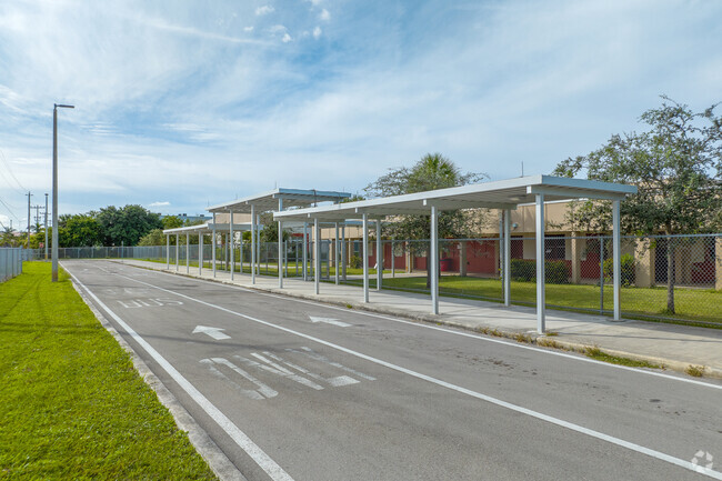 Ben Sheppard Elementary School has a covered entrance.