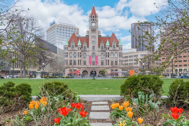 The landmark Center in nearby downtown St. Paul has an open plaza.