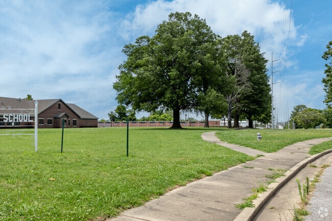Sidewalks make getting to Florida-Kansas Elementary School in Memphis a breeze.