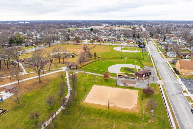 Central Park features a number of sports courts/field options for sports lovers.