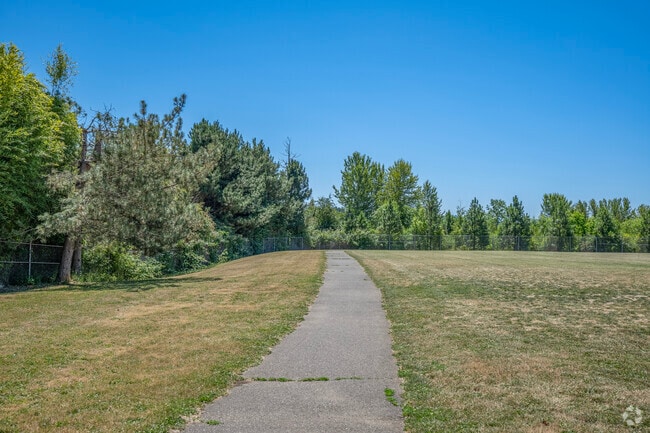Walking trail at Scholls Heights Elementary School in Beaverton, Oregon.