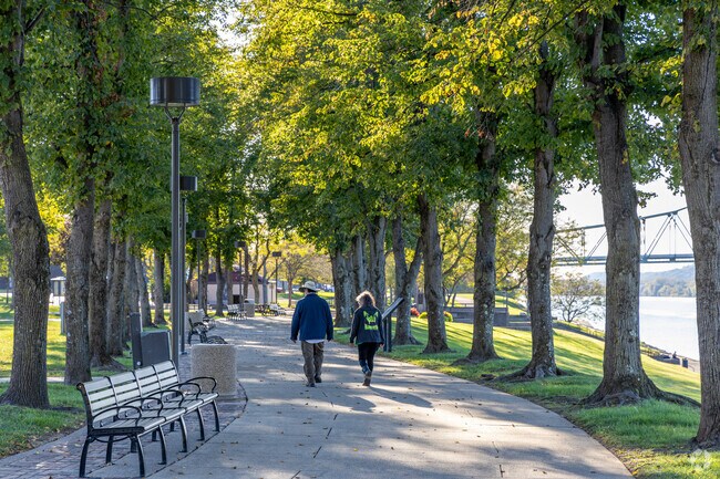 Take a stroll at the Harris Riverfront Park alongside the Ohio River in Huntington, WV.