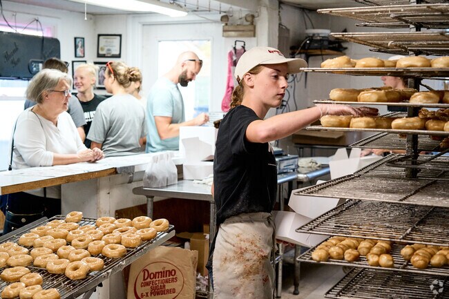 Family owned Krumpe's Donuts near Halfway are famous for their fresh baked flavor.