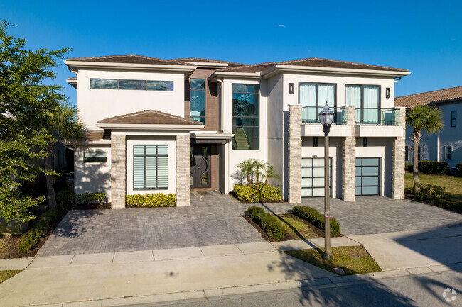 Come home to paradise with these large modern homes in the Four Corners neighborhood.