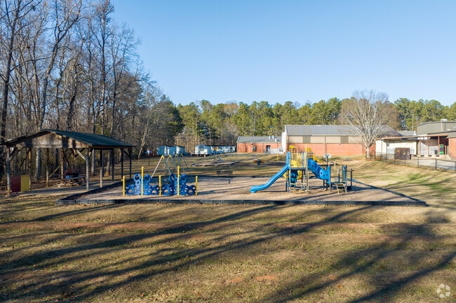 Union Elementary School students can play on vibrant playgrounds.