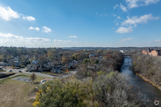 East Hillside is bordered to the north by the Eau Claire River.