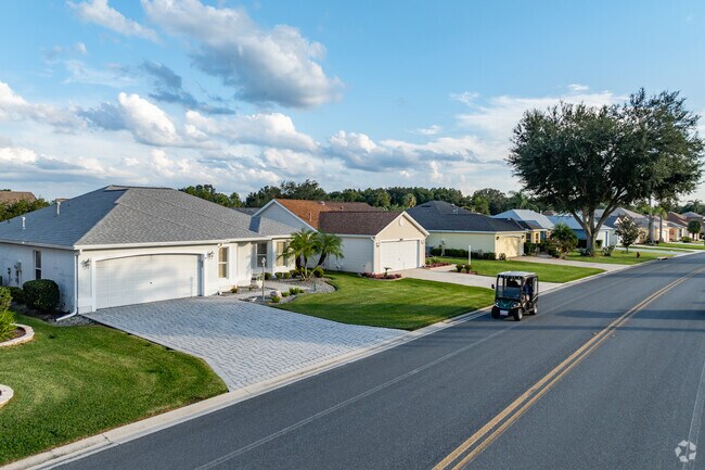 Golf cart lanes run through the streets of the Village of Glenbrook.
