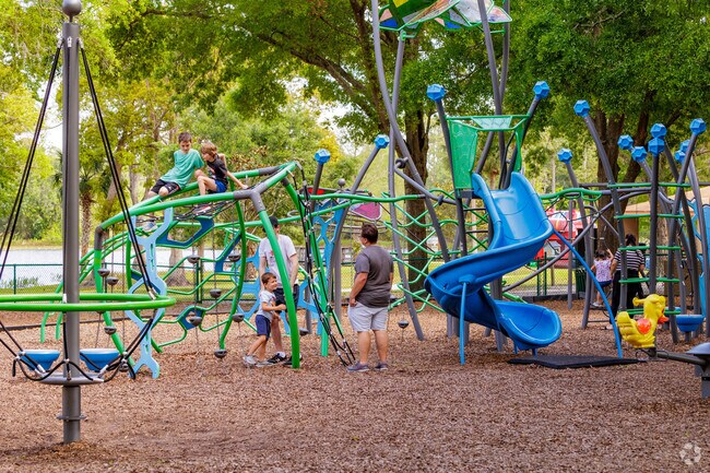 Kids love the large playground at Red Bug Lake Park in Lake Howell.