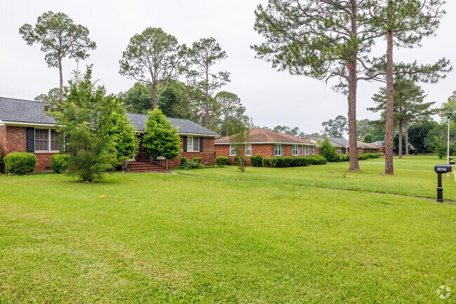 Homes on large lots are common throughout neighborhoods in Westwood.