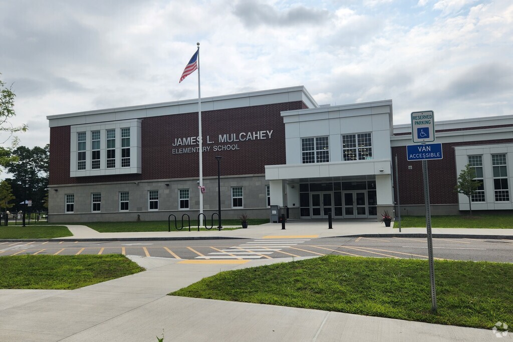 The Mulcahey Elementary School educates the young minds of students in the Taunton neighborhood.