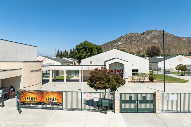 A view of the Michael D'Arcy Elementary buildings from the street.