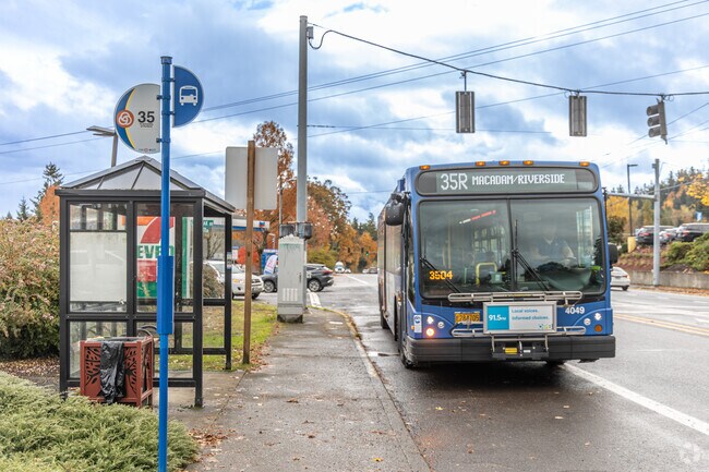 Tri=Met's 35 Buskine connects Hidden springs to the rest of the Tri-Met network.