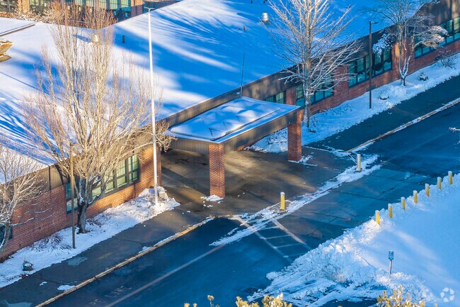 The main entrance to Assawompset Elementary School in Lakeville, MA.