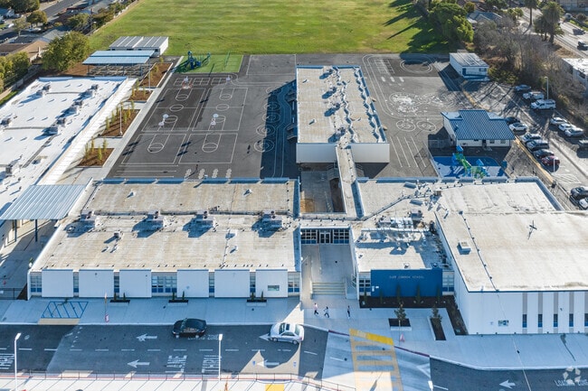 The beautiful campus of Cleo Gordon Elementary School includes modern amenities for students.