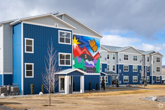 Colorful murals adorn the sides of buildings throughout the charming town of Pocatello.