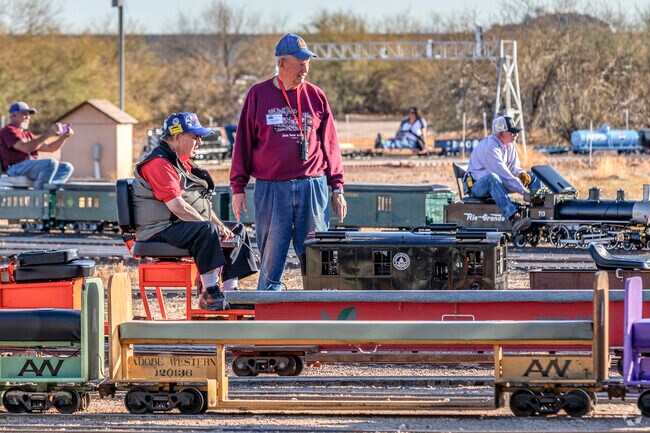 Maricopa Live Steamers contains 18 miles of 7 ½” gauge track in North Deer Valley.