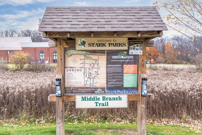 The Middle Branch Trail extends through Veterans Park near the Washington Square neighborhood.