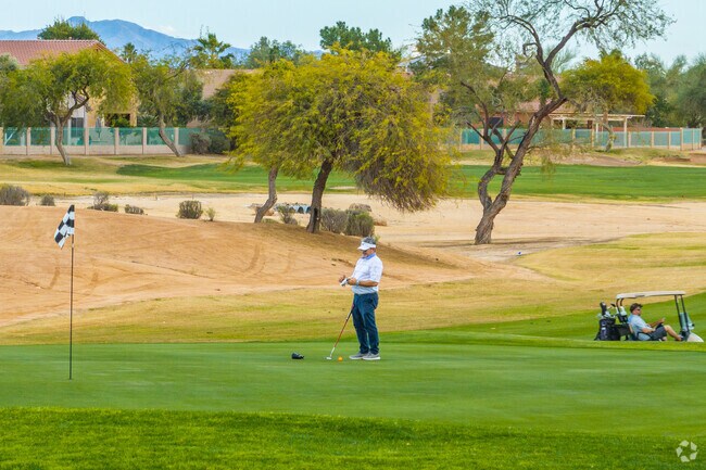 Palm Valley Golf Club has large putting greens.