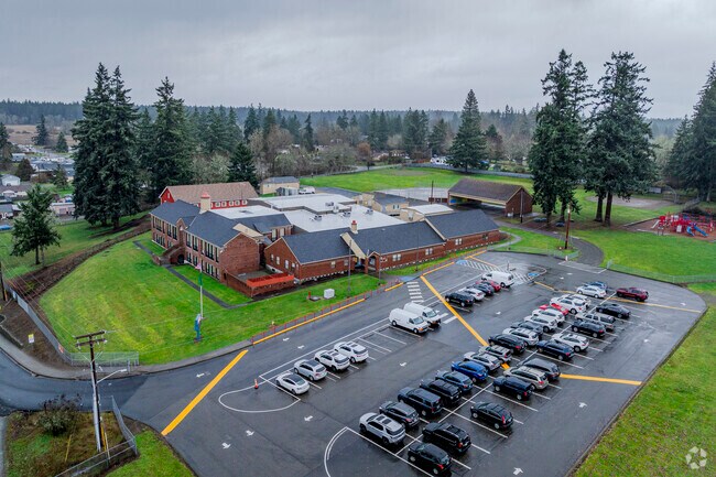 Abundant parking available here at Roy Elementary School.
