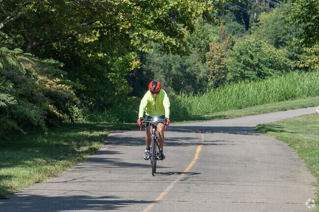 the Lick Run Greenway runs through the neighborhood and the city and has miles of trails.