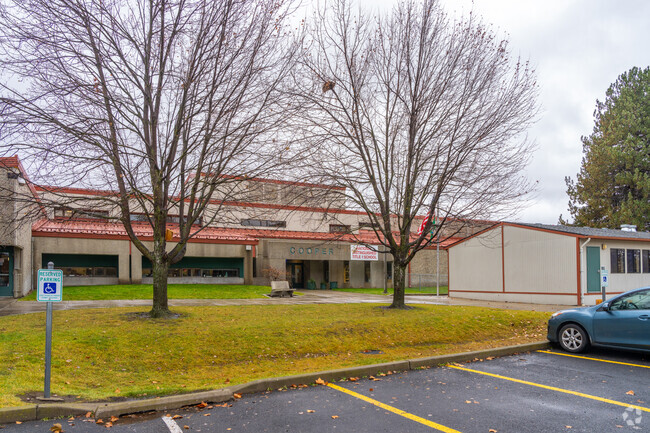 Cooper Elementary features extra portable classrooms on campus.
