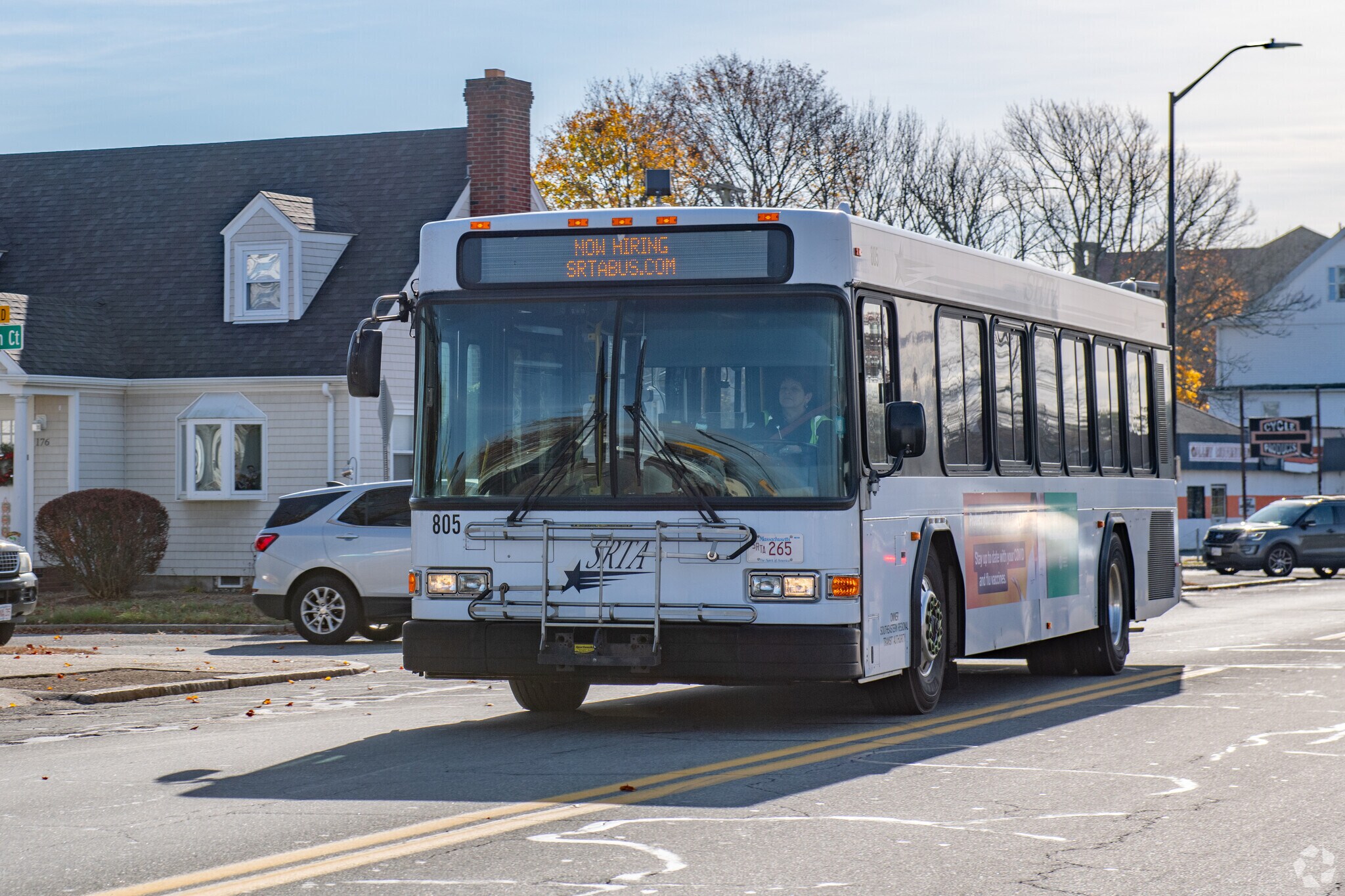 The SRTA bus line along Acushnet Avenue is quite close to the Coury Heights neighborhood.