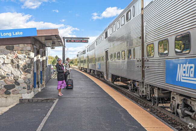 The Long Lake Metra Station provides easy transport throughout the area.