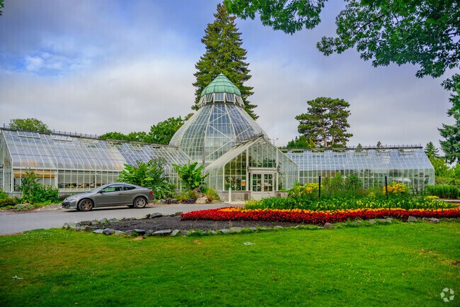 Basketball courts in Wright Park host frequent pickup games.