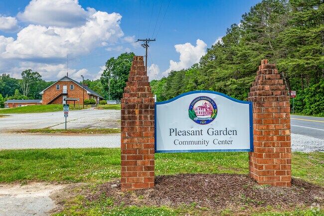 Pleasant Garden Community Center is surrounded by multiple baseball and softball fields.