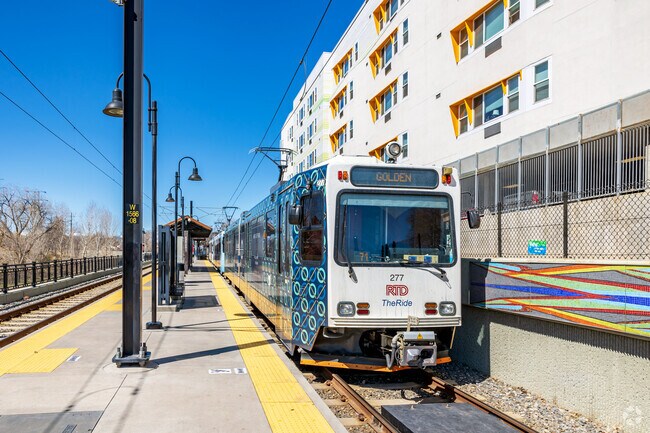 The Knox RTD light rail station takes residents from West Colfax to downtown Denver