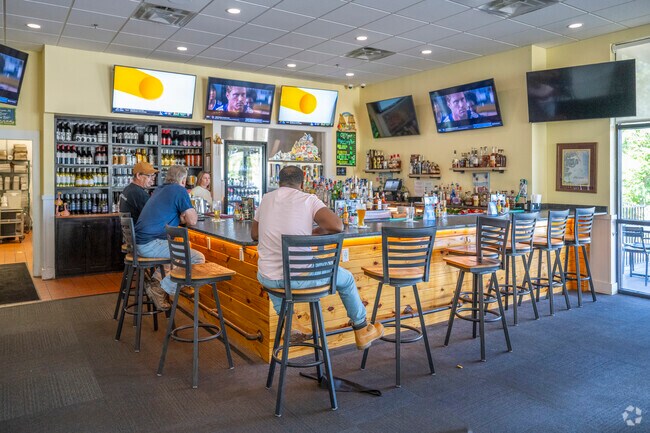 Rhetts Bar and Grill is about 10 minutes east of Keswick and has a large seafood selection.