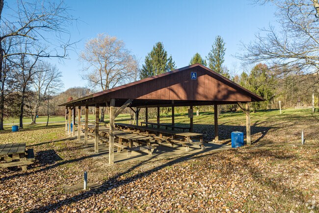The pavilion at New Stanton Park is a great space for a picnic lunch with friends and family.