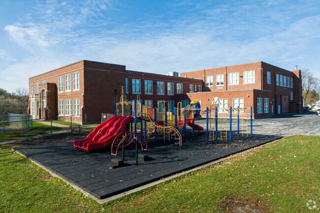Jefferson Elementary School's hilltop playground doubles as a local park.