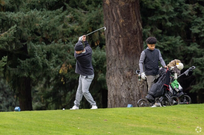 Glendoveer Golf Course is a prominent amenity in the Hazelwood neighborhood.