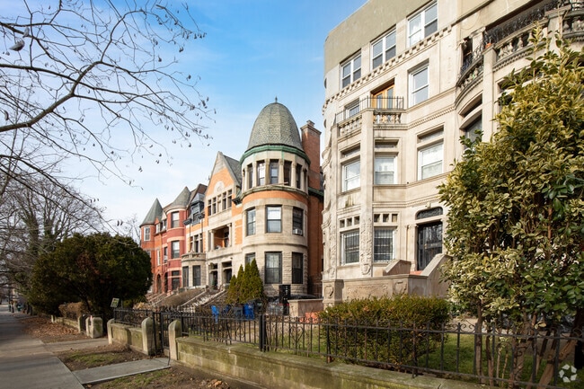 Exquisite architecture can be found on mature Crown Heights buildings.