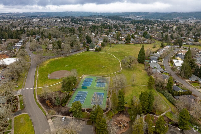 Walking trails run throughout the community, leading to The Oak Hills Recreation Center.