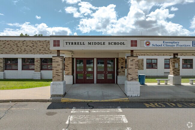 Tyrrell Middle School is located at 500 Todd Road in Wolcott, CT.