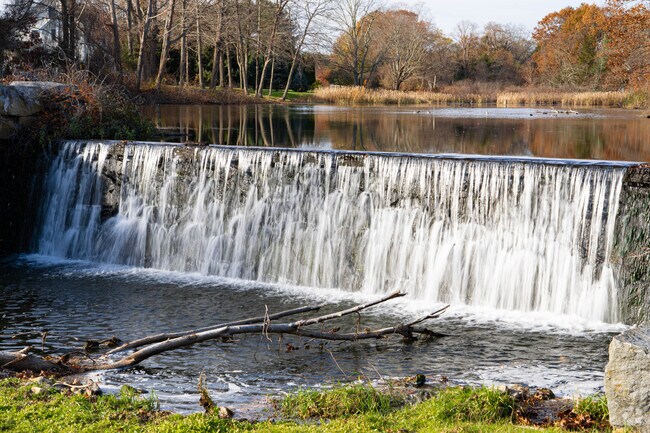 Lime Rock has a few waterfalls available for viewing throughout your daily walks.