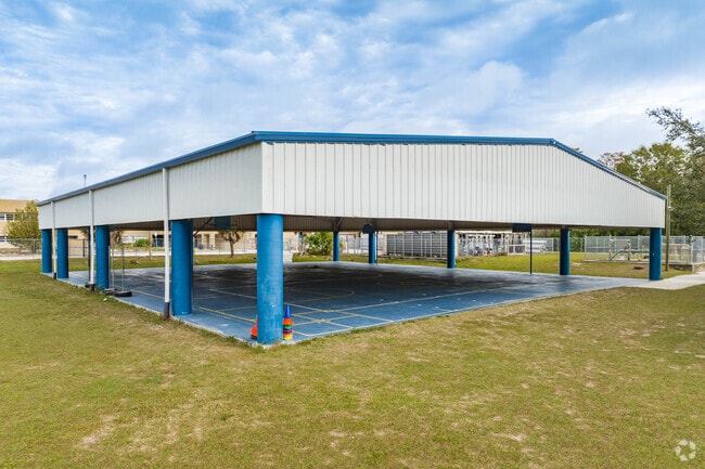 Northwest Elementary has a covered play area for rainy days.