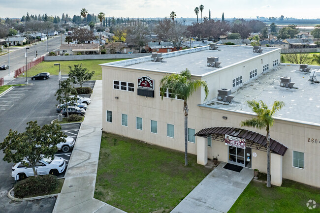 The entrance to W.E.B DuBois Academy in Fresno.