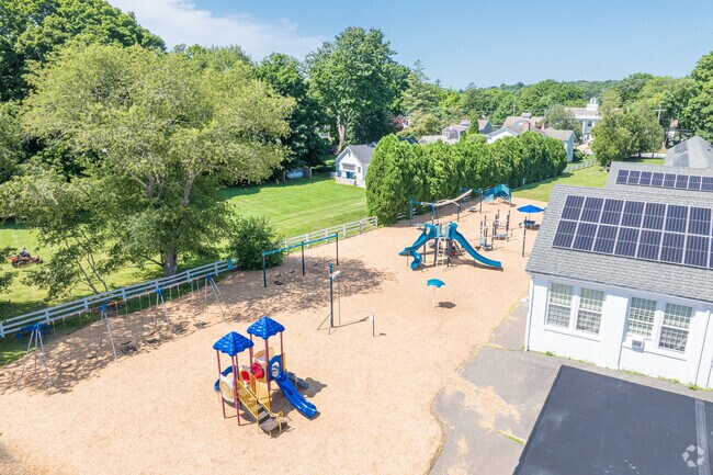 Students can enjoy the large play area during recess at Center School.