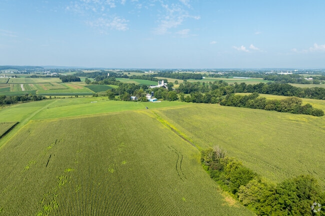 Farmland surrounds Newmanstown, offering peaceful views and rural charm.