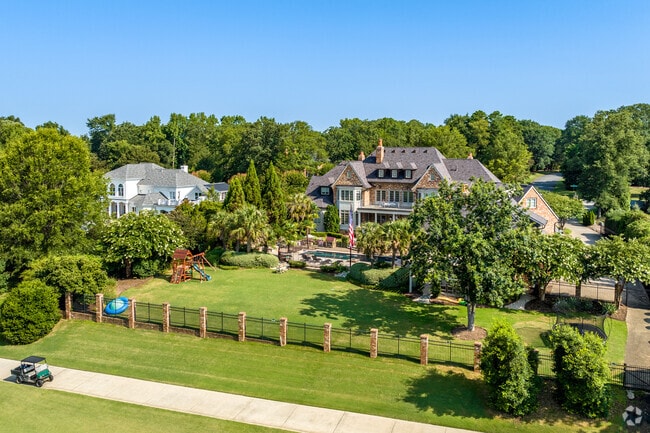 The Grand estates line the fairways in the Olde Providence South neighborhood of Charlotte.