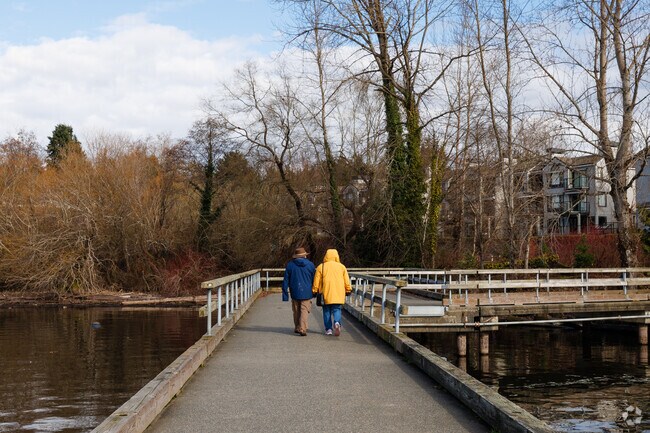Log Boom pier near Northshore Summit is a favorite for fishing, kayaking and lake views.
