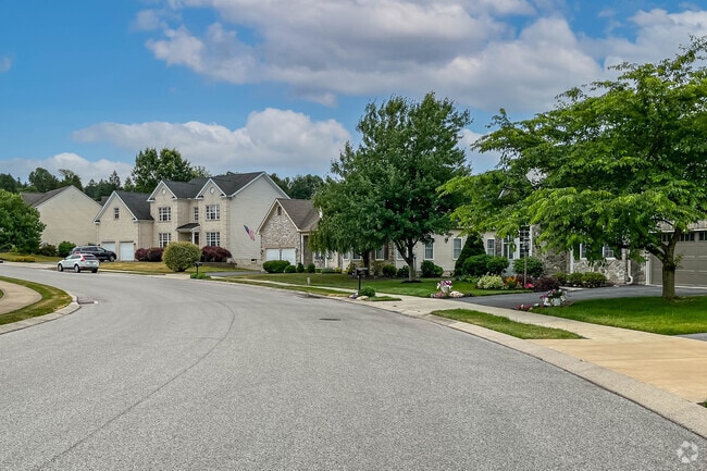 Grantley features larger homes along winding, tree-lined streets.