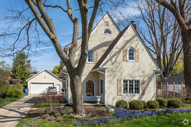 Tudor-inspired homes with gabled roofs can be spotted in the Creston neighborhood.