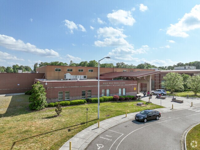 The entrance to Ridge Road Middle School in Highland Creek.