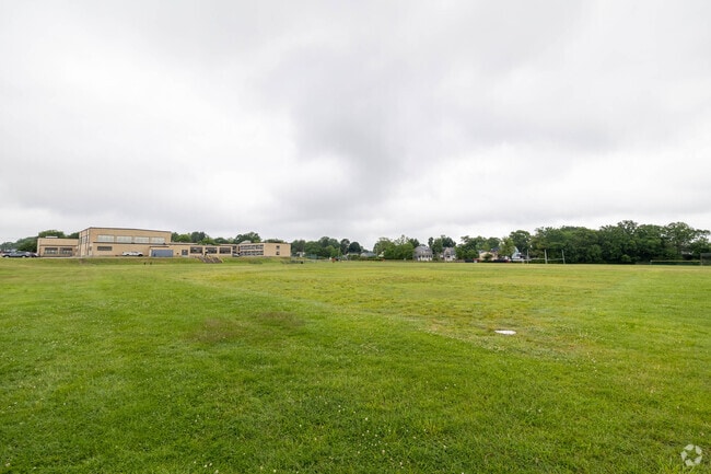 A large field on the campus of North Middle School In Brockton.