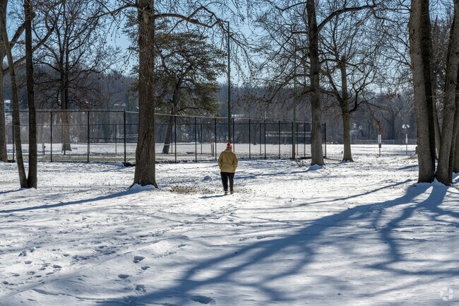 Enjoy a walk in University Hills Park in Adelphi.